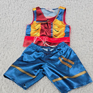 Build A Bear Disney Descendants Jay Costume Outfit Red Blue Cobra Vest Shorts